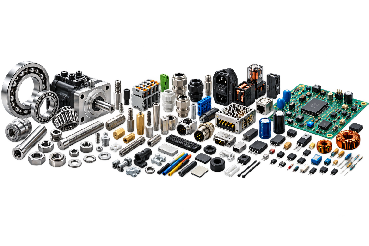 Produktportfolio THO Components – mechanische, elektromechanische und elektronische Komponenten sowie Verbindungstechnik